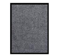 Doormat Striped Grey with Non-Slip Vinyl Backing 60 x 80 cm, Dirt Trapper Mat for Indoor and Outdoor Use, Washable and Weatherproof, Ideal as a Door Mat and Door Mat for Hallway, Balcony, Patio