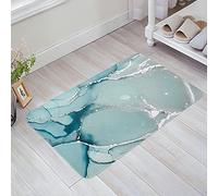 Doormats 40X60Cm, Marble Aqua Water Liquid Abstract Bathroom Mat Soft Entrance Rug For Home Patio Office