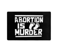 Doormats Abortion Is Murder Flannel Mat Rug Washable Water Absorbent Welcome Doormat, For Indoor & Outdoor, Patio, Bathtub, Living Room, Garage, 40x60cm