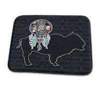 Doormats An Buffalo On Charcoal Gray Pattern For A Tribal Theme Native American Ground Mat Decoration Soft Floor Rug, For Bathtub, Bedroom, Toilet, 40x60cm