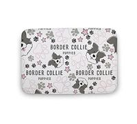 Doormats Border Collie Puppies Flannel Mat Rug Decoration Water Absorbent Kitchen Rug, For Entry, Bathroom, Shower, 40X60Cm