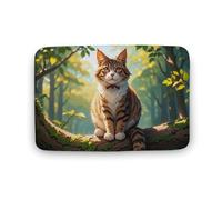 Doormats Cheshire Cat Sitting On A Branch Mat Absorbent Heavy Duty Floor Carpet Rug Machine Washable Floormats For Kitchen Porch Entry 40X60 CM