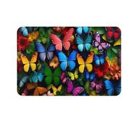 Doormats Colorful And Vivid Butterflies Welcome Mat Non-Slip Decoration Welcome Doormat, For Toilet, Shower, Garage, 40x60cm