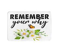 Doormats Decorative Bathroom Mat Remember Your Why Welcomr Soft Rug Mats For Home Hallway Patio 40X60Cm