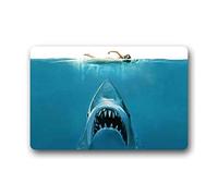 Doormats Door Jaws Hidden Risk White Machine Fabric Non-Slip Support Indoor/Outdoor Doormat Mat Christmas Halloween New Year Home Decor Gift Non Slip Carpet 50X80 Cm