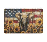 Doormats Elephant Sunflower America Mat Absorbent Non-Slip Inside Floor Mat Waterproof Floormats For Garage Office Porch 40X60 CM