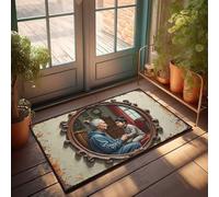 Doormats For Outdoor Entrance Funny Mirrored Moments: A Heartfelt Connection Between Generations Doormat Front Door Inside Mat Holiday Rug(50X80CM)