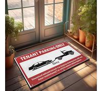 Doormats For Outdoor Entrance Funny Tenant Parking Violation Warning: Towing Policy Enforced Doormat Front Door Inside Mat Holiday Rug(65X90CM)