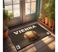 Doormats For Outdoor Entrance Funny Vintage Vienna Baseball: A Timeless Game Legend Doormat Front Door Inside Mat Holiday Rug(40X60CM)