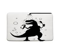 Doormats Funny Dinosaur Cartoon Animal Dino Silhouette Cute Cool Black White Mat Absorbent Non-Slip Floor Carpet Rug Heavy Duty Inside Floor Mat For Indoor Kitchen Porch 40X60 CM