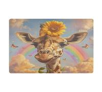Doormats Giraffe Entrance Mats Non-Slip Floor Carpet Rug Heavy Duty Mat Absorbent For Indoor Office Kitchen 40X60 CM