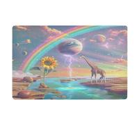 Doormats Giraffe Mat Absorbent Non-Slip Floor Carpet Rug Heavy Duty Inside Floor Mat For Garage Entry Office 40X60 CM