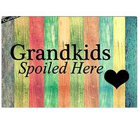 Doormats Grandkids Spoiled Here Floor Carpet Rug Heavy Duty Inside Floor Mat Non-Slip Floormats For Porch Garage Indoor 40X60 CM