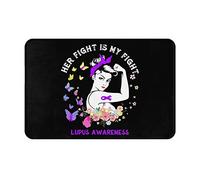 Doormats Her Fight Is My Fight Lupus Awareness Support Lupus Warrior Entrance Mats Heavy Duty Mat Absorbent Waterproof Inside Floor Mat For Entry Kitchen Garage 40X60 CM