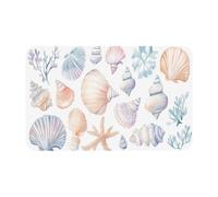 Doormats Home Watercolor Shells Inside Floor Mat Heavy Duty Floormats Machine Washable Floor Carpet Rug For Entry Porch Kitchen 40X60 CM