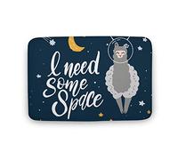Doormats I Need Some Space Llama Ground Mat Water Absorbent Decoration Shower Mats, For Kitchen, Indoor & Outdoor, Toilet, 40X60Cm
