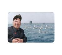 Doormats Kim Jong Un Flag Live Laugh Love Quote Entrance Mats Waterproof Floor Carpet Rug Easy Clean Floormats For Entry Kitchen Garage 40X60 CM
