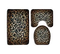Doormats Leopard Print Abstract Animal Gray Brown Black Leopard Tiger Print Wildlife Skin Modern Fashion Creatives Inside Floor Mat Non-Slip Floormats Heavy Duty Entrance Mats 40X60 CM