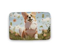 Doormats Lovely Corgi Mat Absorbent Heavy Duty Floor Carpet Rug Non-Slip Entrance Mats For Entry Kitchen Garage 40X60 CM
