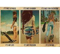 Doormats Non-Slip Bathroom Mat Skateboarding Woman It’S Not A Phase It’S Not A Hobby Horizontal Dirt Trapper Entrance Carpet For Home Indoor Patio 40X60Cm