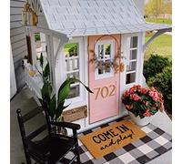 Doormats Outdoor Funny Playhouse Doormat Come in and Play Doormat Non Slip Floor Mat for Home Bathroom Kitchen Entrance 30X18 Inch