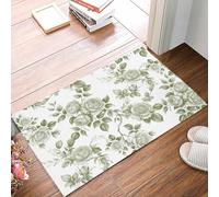 Doormats Pastoral Country Flower Green, Washable Floor Mat Soft Rug Mats 40X60Cm For Kitchen Patio Indoor