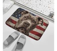Doormats Pit Bull Terrier Dog American Floor Carpet Rug Heavy Duty Entrance Mats Easy Clean Inside Floor Mat For Porch Kitchen Office 40X60 CM