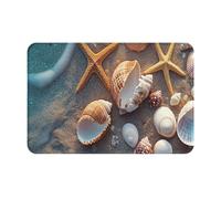 Doormats Sandy Beach Shells Mat Absorbent Non-Slip Inside Floor Mat Machine Washable Floormats For Porch Indoor Kitchen 40X60 CM