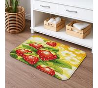 Doormats Strawberry Yellow Fruit Pattern, Heavy Duty Bathroom Mat Non-Slip Carpet 40X60Cm For Garden Hallway Patio