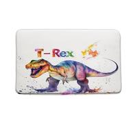 Doormats T-Rex Dinosaur Cartoon Animal Dino Cool Colorful Creative Funny Floormats Easy Clean Mat Absorbent Machine Washable Floor Carpet Rug For Indoor Kitchen Office 40X60 CM