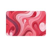 Doormats Valentines Day Abstract Pink Ripple Bath Mat Soft Non-Slip Floor Mats, For Living Room, Indoor & Outdoor, Entry, 40x60cm