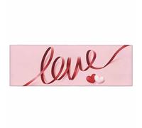 Doormats Valentine'S Love Pink Ribbon Heart Sweetest Ground Mat Plush Soft Kitchen Rug, For Bathroom, Shower, Garage, 40x60cm