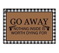 Doormats Welcome Funny Nothing Inside Is Worth Dying Mat Absorbent Waterproof Floormats Non-Slip Entrance Mats For Entry Indoor Garage 40X60 CM
