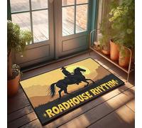 Doormats With Funny Sayings Rodeo Rhythm: Sunset Ride Adventure Doormat Outside Decor Large Welcome Mats Outdoor(65X90CM)