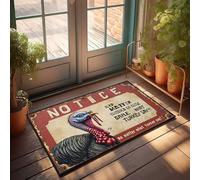 Doormats With Funny Sayings Turkey Warning: Keep Matter Cloided Go Close! Doormat Outside Decor Large Welcome Mats Outdoor(65X90CM)