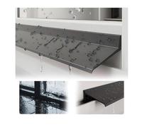 Doors and Window Rain House, Rubber Door Rain Drip Self-Adhesive, Rain Drips Edge Diverter, Stop Rainwater Backflow(5.5cm,L1.5m(4.9ft))