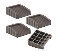 Doors Stopper, Door Holder, 2.44x2.44x0.98in Non Slip Rubber Wedge, 4pcs Two Way Design, Home Protector, Home Security Accessory for Theft, Indoor Use, Works on All Surfaces, Strong Grip