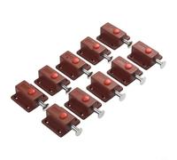 Doors White/Black/Brown Simple Install Non-Fading Adapted Style Door Bolt Spring-Loaded for Cabinets Interior 10-Pack Plastic Push Automatic Latch Button(Brown)