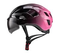 doorslay Adjustable Bike Helmet Lightweight Cycle Helmet, Magnetized Goggles, and Ventilated Design, LED Tail Light Suitable for Road Mountain Bikes (Pink)