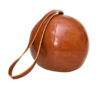 Doorstop Brown Faux Leather Ball Heavy Round Fabric Door Stopper with Handle