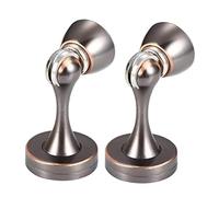 Doorstop Door Stoppers 2 Pack Magnetic Door Stop Magnet Wall Floor Mount Doorstop Magnetic Catch to Keep Doors Open Door Stop(Deep red Antique)