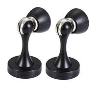 Doorstop Door Stoppers 2 Pack Magnetic Door Stop Magnet Wall Floor Mount Doorstop Magnetic Catch to Keep Doors Open Door Stop(Matte Black)