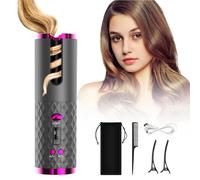 DOORTIAN Automatic Curling Iron, Hair Styling Curler Wireless Automatic Hair Curler with 6 Temps and Timers, Auto Shut-off, Fast Heating, Ina Hair Curler