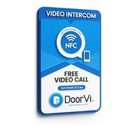 DoorVi NFC Video Doorbell - Smart Wireless Doorbell with FREE Video Calls, No Subscription Video Intercom, Wireless Safe Doorbells with Easy Setup - Acrylic 7x11cm