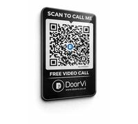 DoorVi QR Code Video Doorbell - Smart Wireless Doorbell with FREE Video Calls, No Subscription Video Intercom, Wireless Safe Doorbells with Easy Setup - Acrylic 7x11cm