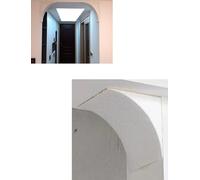 Doorway Arch Kit, 2-Piece Lightweight Foam Half Circle Arch Molding, Pre-Curved DIY Door Archway Trim, Decorative Door Frame Cover for Living Room, Bedroom, Kitchen(40x40cm/15.7x15.7in,25cm)