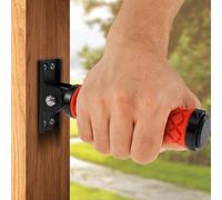 Doorway Assist Handle, Nonslip Door Grab Bars, Folding Door Assistant Support Grip Handle, Flip Up Grab Bar Supports Up to 350 Pounds for Elderly Disabled People with Limited Mobility(red)