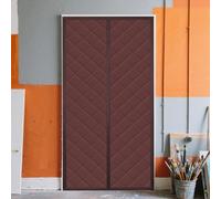 Doorway Curtain 124 x 264 cm Windproof Soundproofing Winter Windproof Insulated Door Curtain Closed by Magnets, Silent, Pet Friendly for Home, Balcony, Office and Shop, Brown