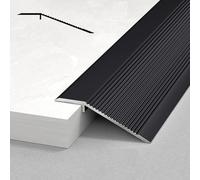 Doorway Threshold Ramp Reducer 36 in 48 in Aluminum Floor Transition Strip Replacement, Cuttable Flooring Reducer Molding for Entry/Door/Tile/Carpet/Laminate(Black,90cm/36in)