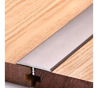 Doorway Threshold Strip 1m/1.1m/1.2m/1.3m/1.4m/1.6m/1.7m long, Floor Transition Strip for Concrete/Stairs/Indoor/Gym, Reducer Flute T Molding(Black,160cm/63IN)